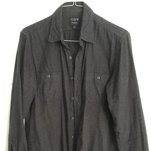 J. Crew flannel. Navy, herringbone.  Great condition. Size medium